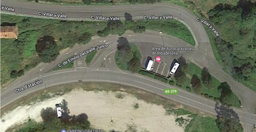 Área Autocaravanas carretera AS-379_plano