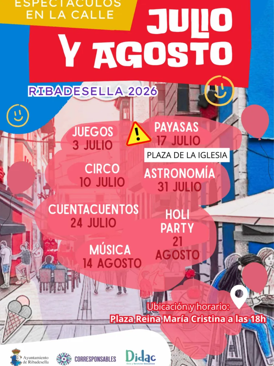 Cartel del programa de actividades infantiles "Viernes de Verano"
