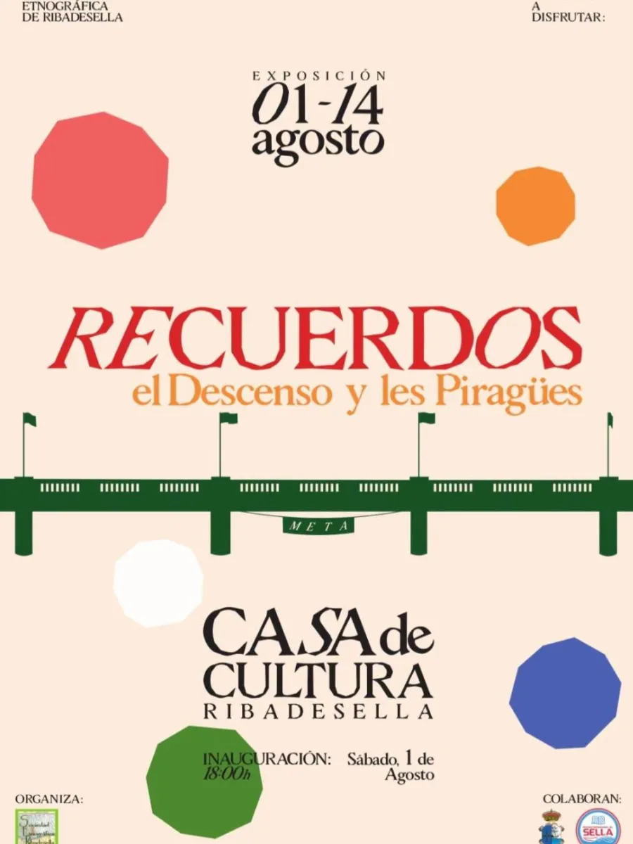 Cartel de la exposición "Recuerdos el Descenso y les Piragües"