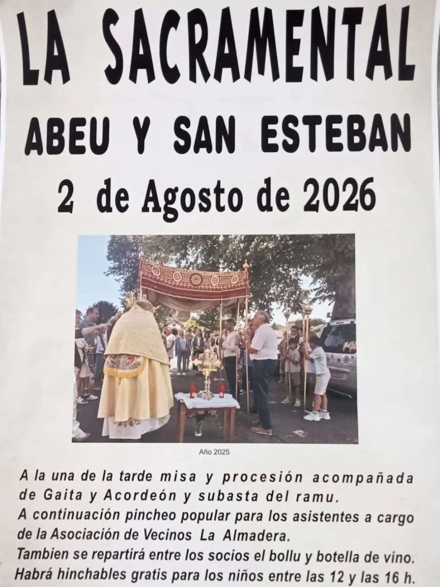 Cartel de La Sacramental de Abéu y San Esteban
