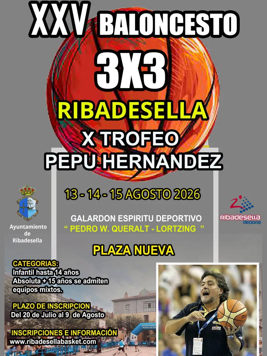 Cartel del XXV Torneo de Baloncesto en la Calle 3x3
