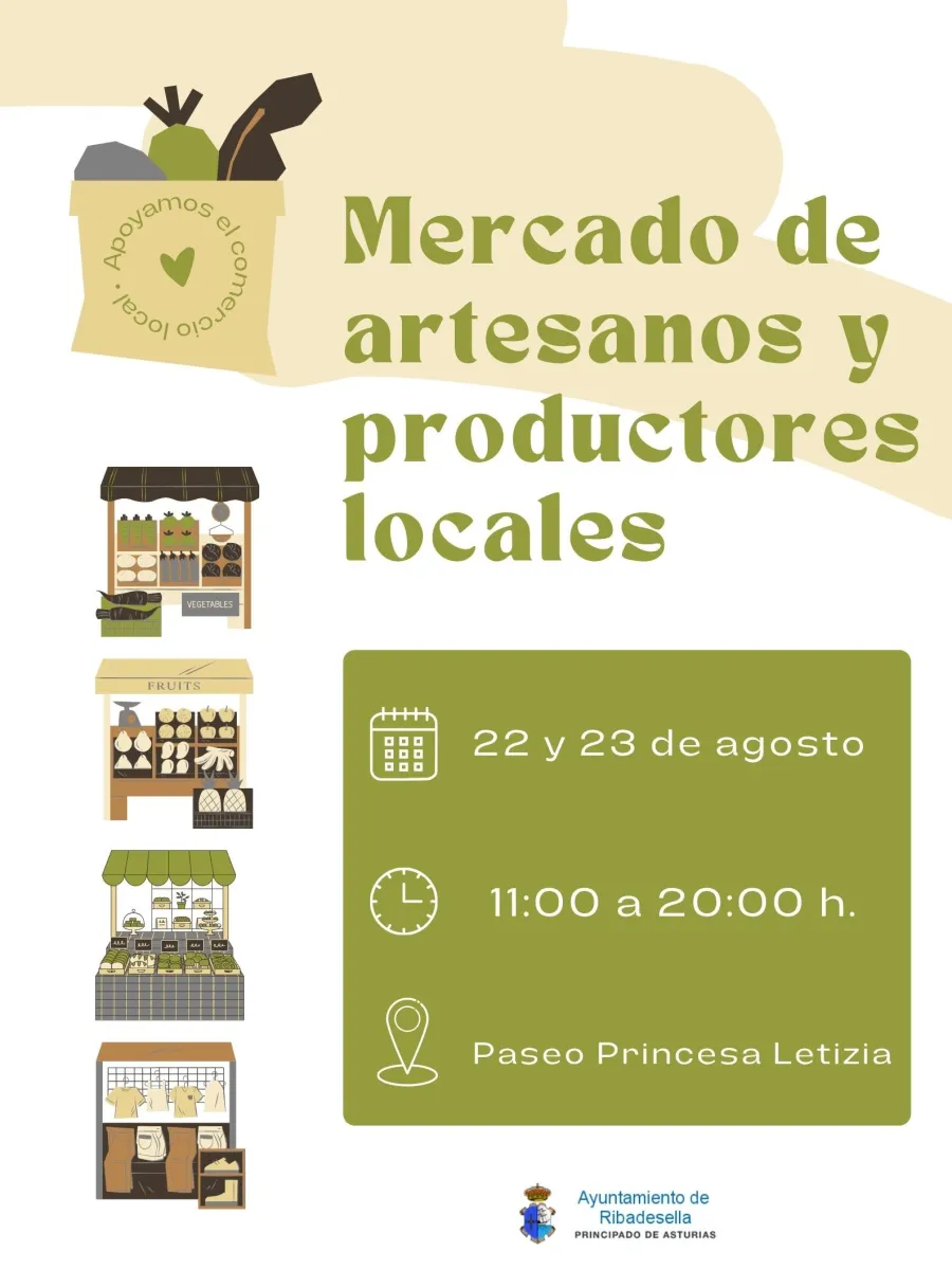 Cartel del Mercado de Artesanos y Productores locales, edición verano 2026