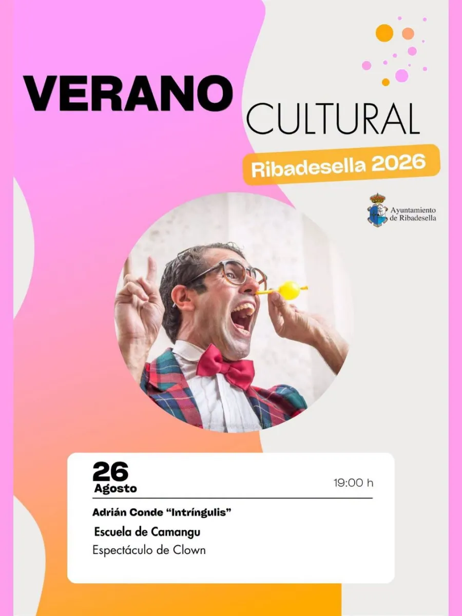 Cartel del espectáculo de clown de Adrián Conde "Intríngulis"