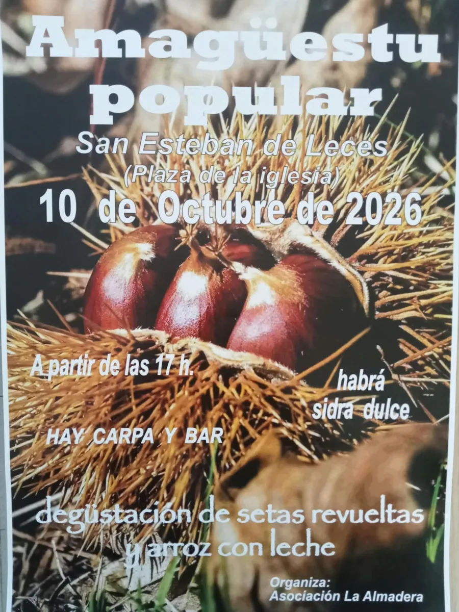 Cartel del amagüestu popular de San Esteban 2026