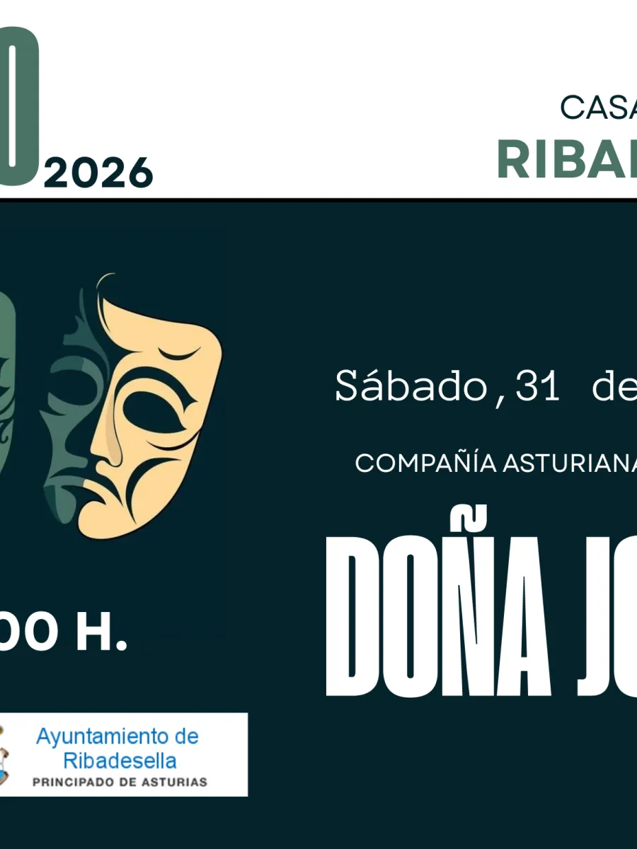 Cartel de la representación teatral de la Cía. Asturiana de Comedias